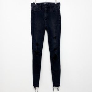 Abercrombie and Fitch Simone Black Distressed Jeans
